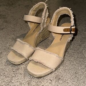 Lucky Brand Morah tan wedges - size 6